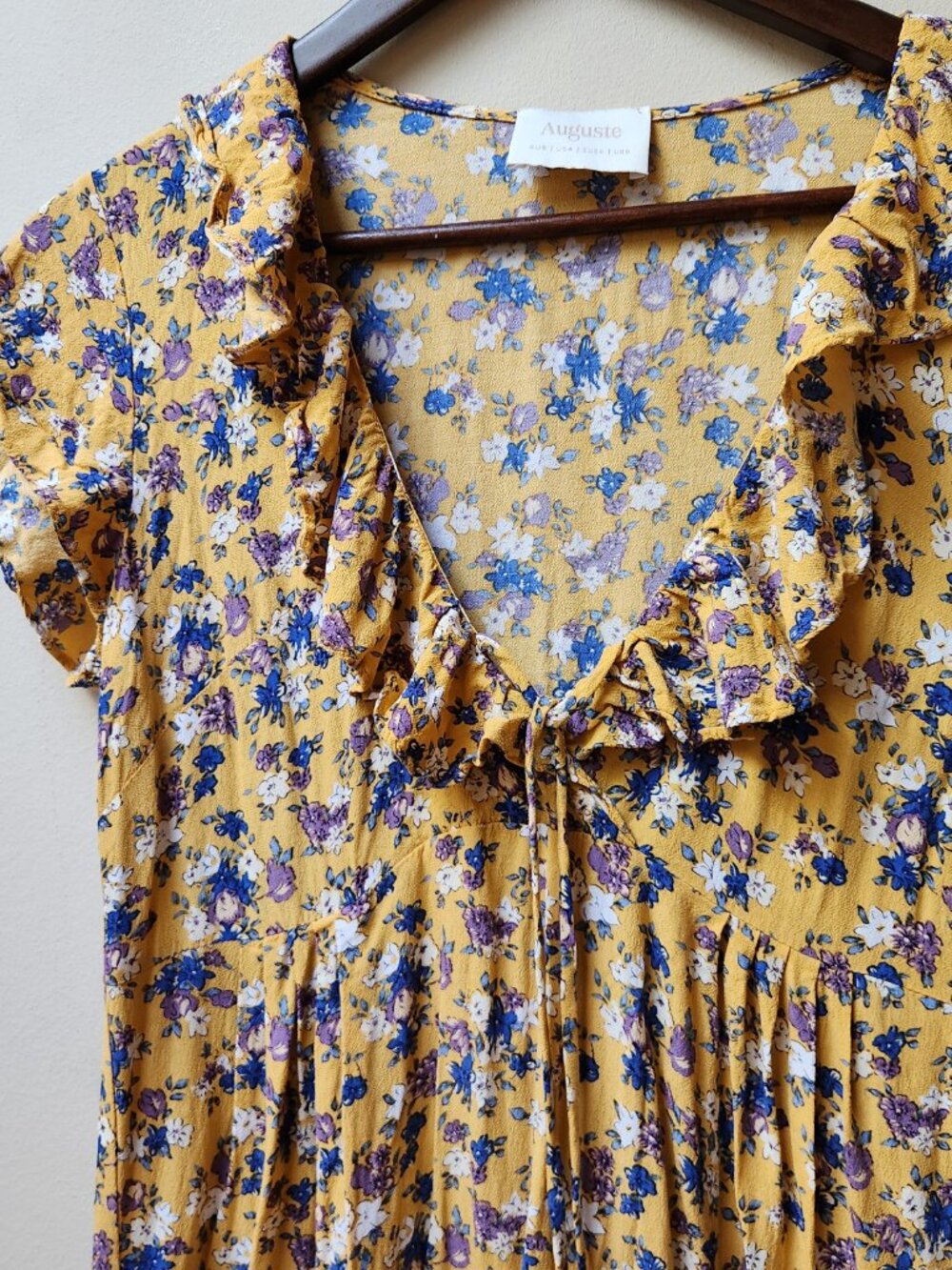 Auguste the Label yellow floral ruffle dress / 4